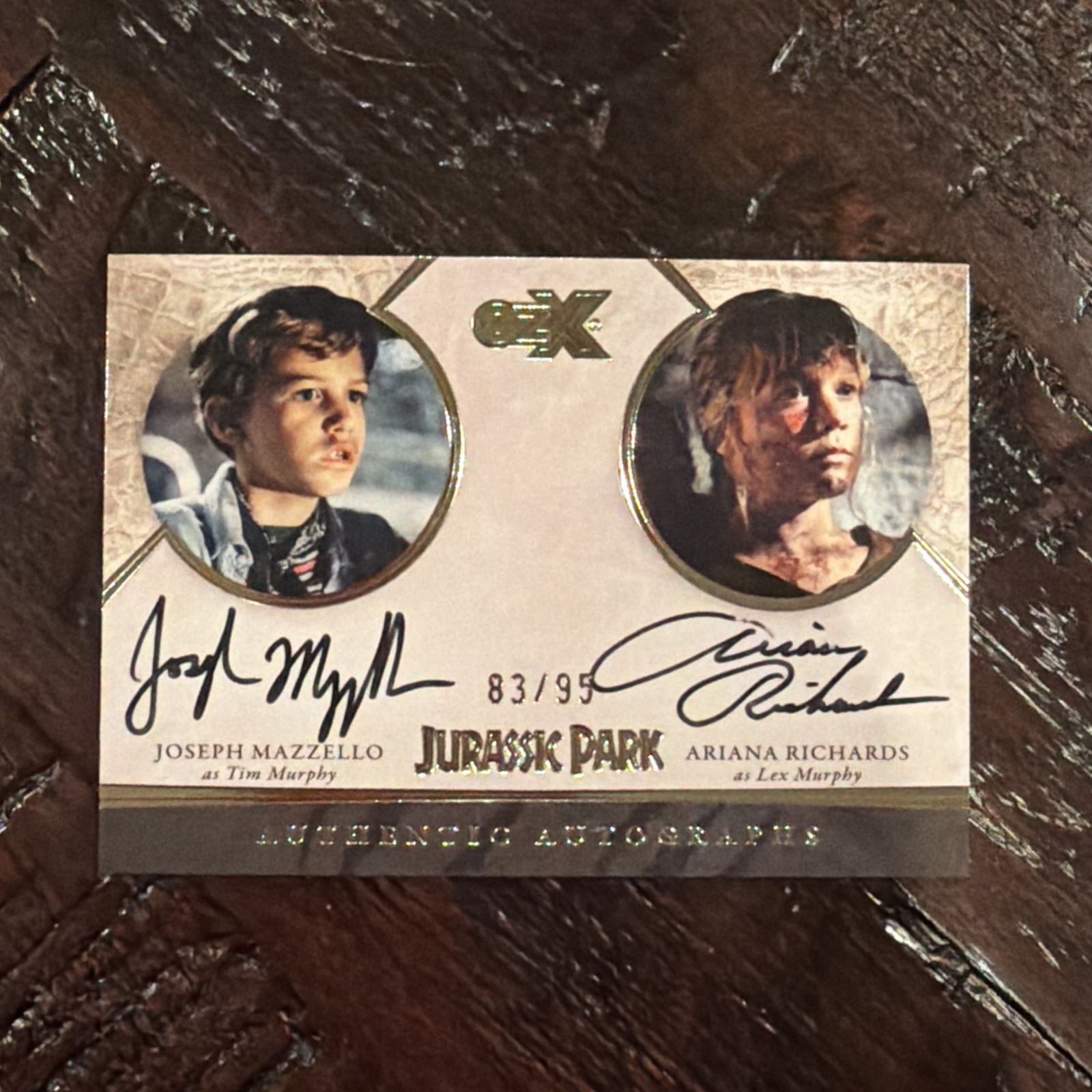 Cryptozoic CZX Jurassic Park Autograph Joseph Mazzello & Ariana Richards #89/95