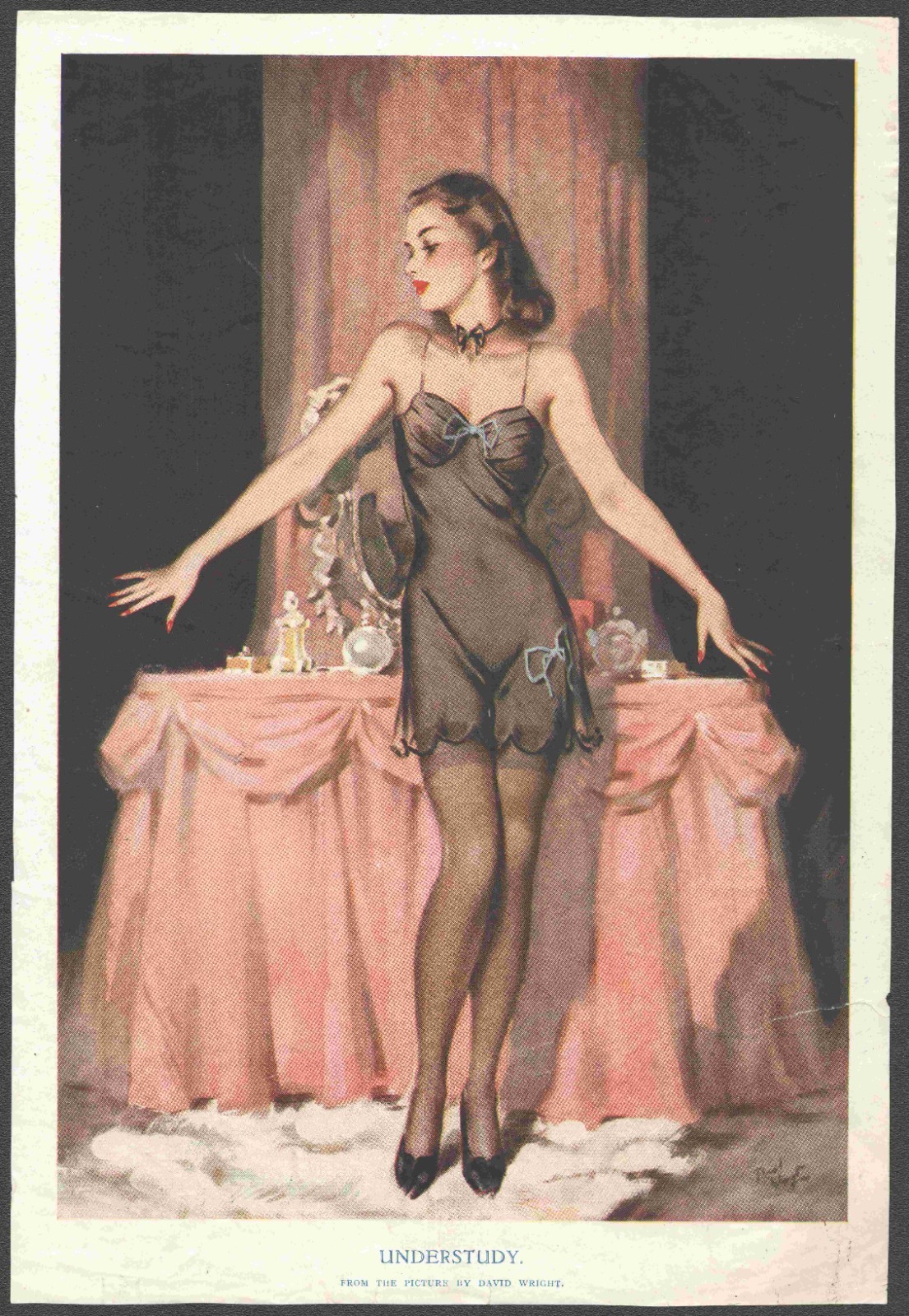 David Wright - Understudy - pinup from The Sketch - May 29, 1946