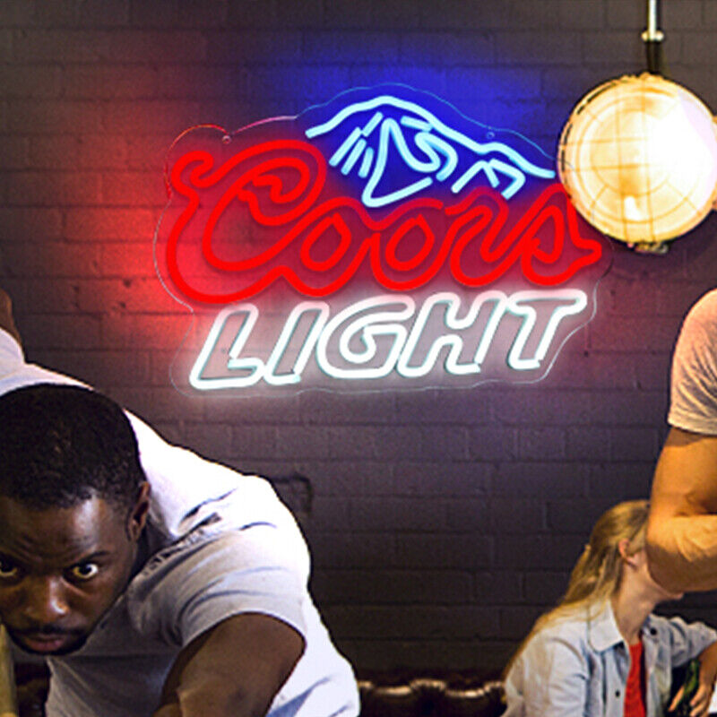 17x11inch Coors Light Dimmable Neon Sign Man Cave Beer Bar Pub Club Wall Decor