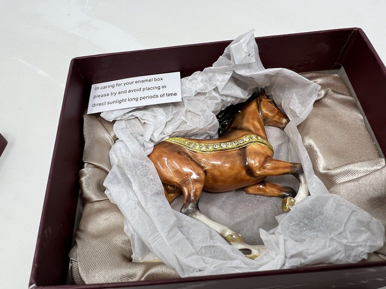 NOBILITY BEJEWELED BOX  HORSE 3427 BRAND NEW IN BOX