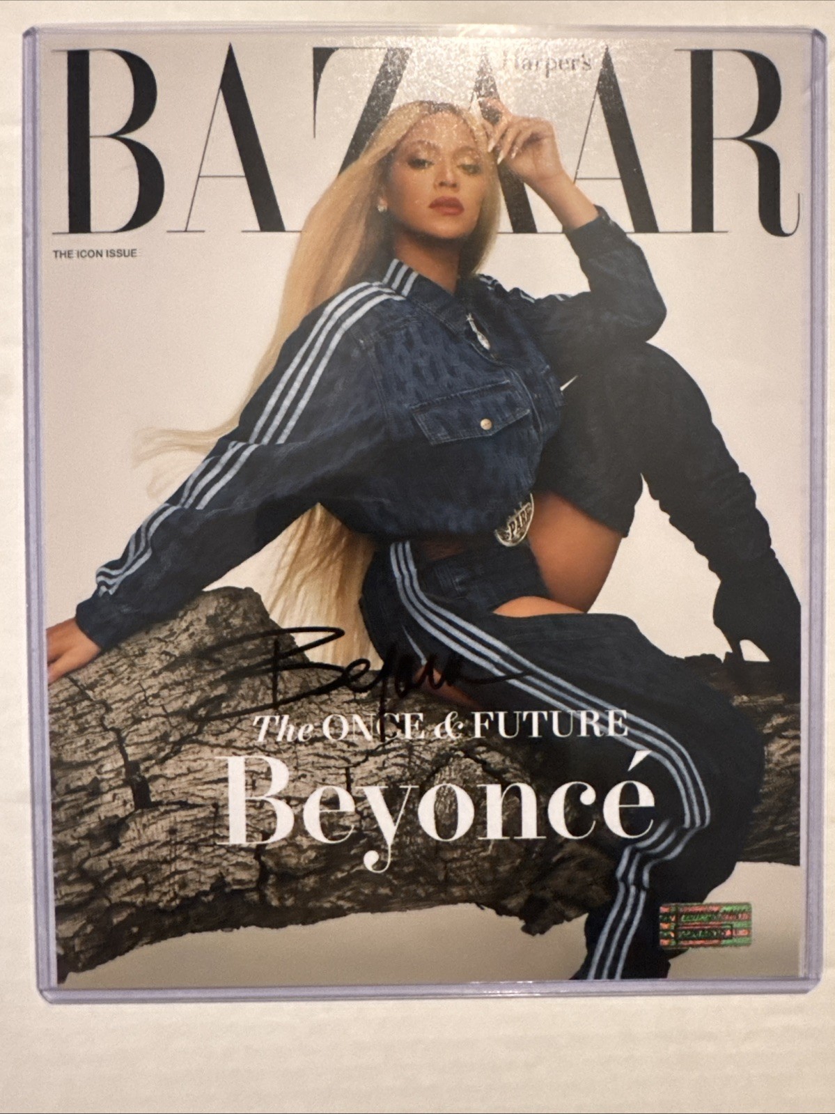 Beyoncé Autographed Bazaar Mag Cover Photo W/Coa