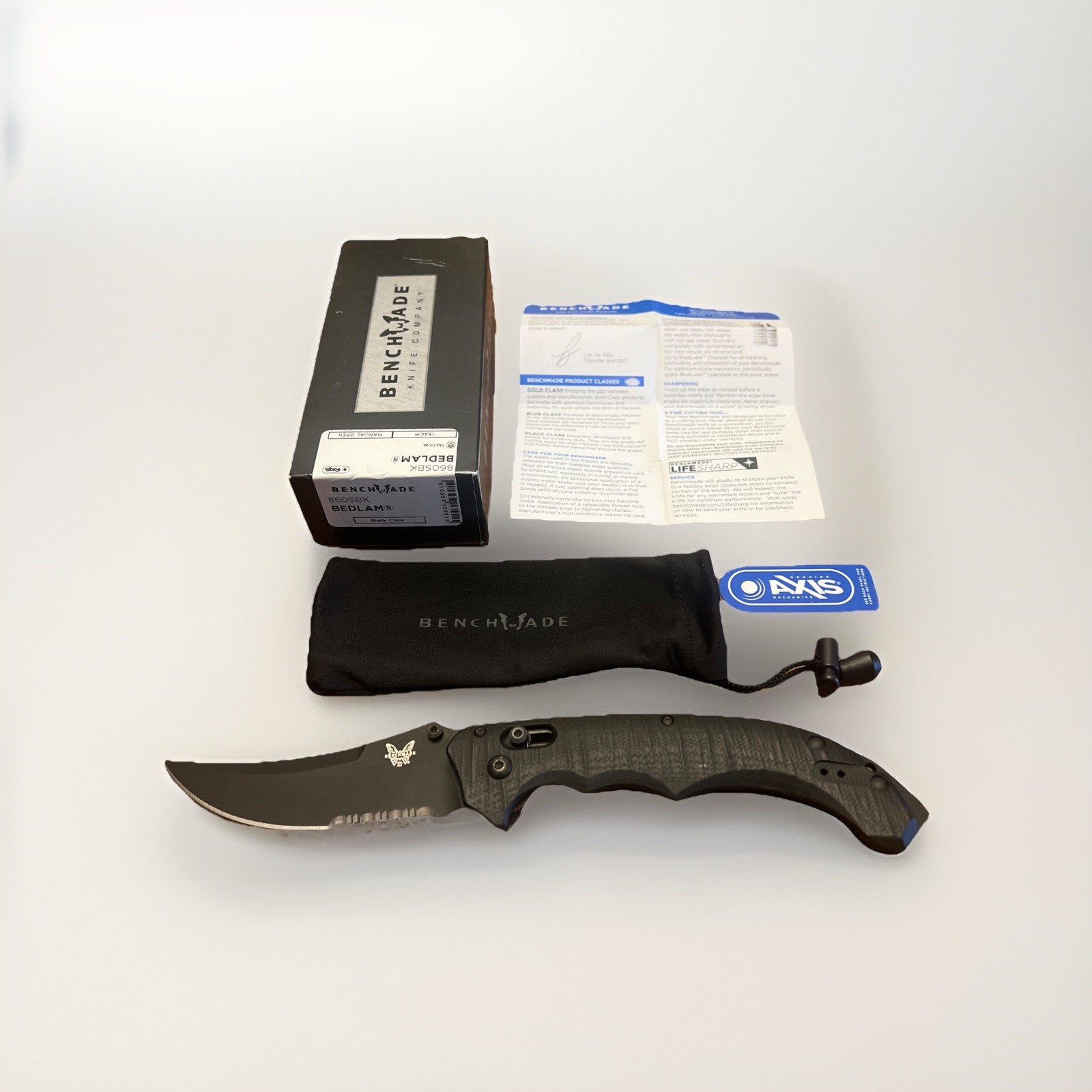 NIB VTG Benchmade  860SBK BEDLAM  G-10/154CM make me an offer