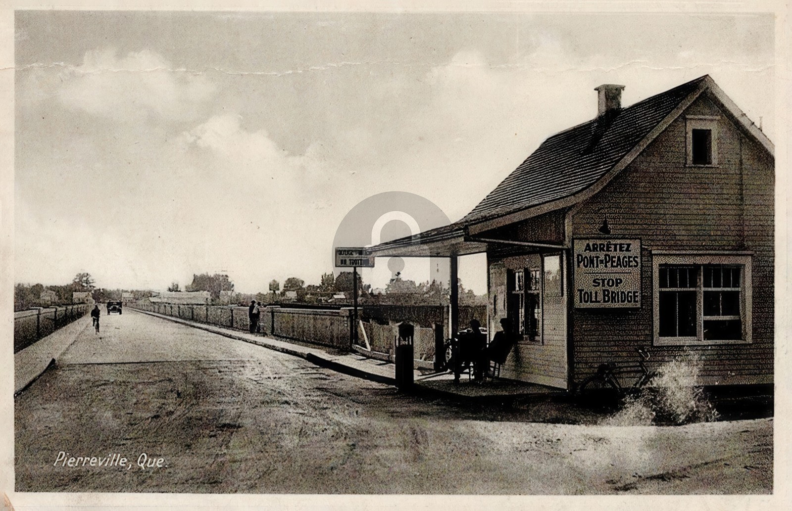 Pierreville Quebec Toll Bridge Canada 1938 RPPC Photo Postcard COPY