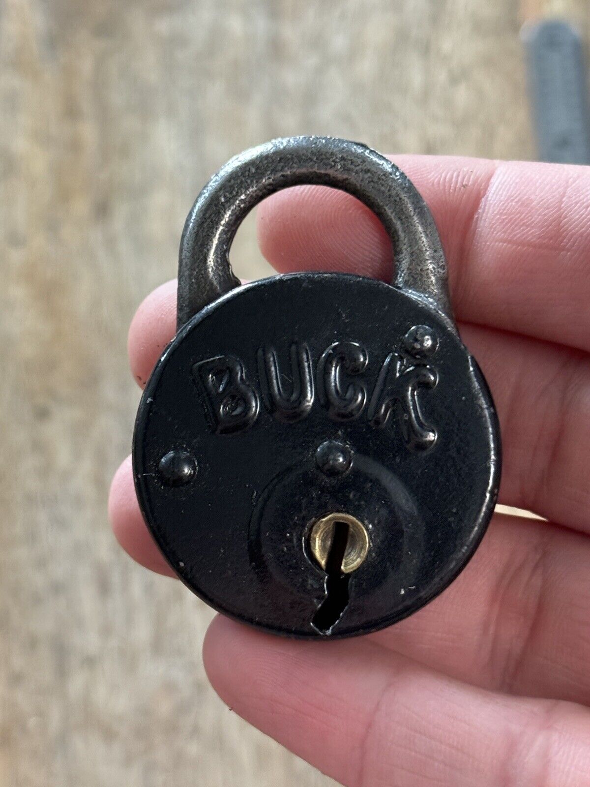 Vintage Old Buck Padlock No Key Lock