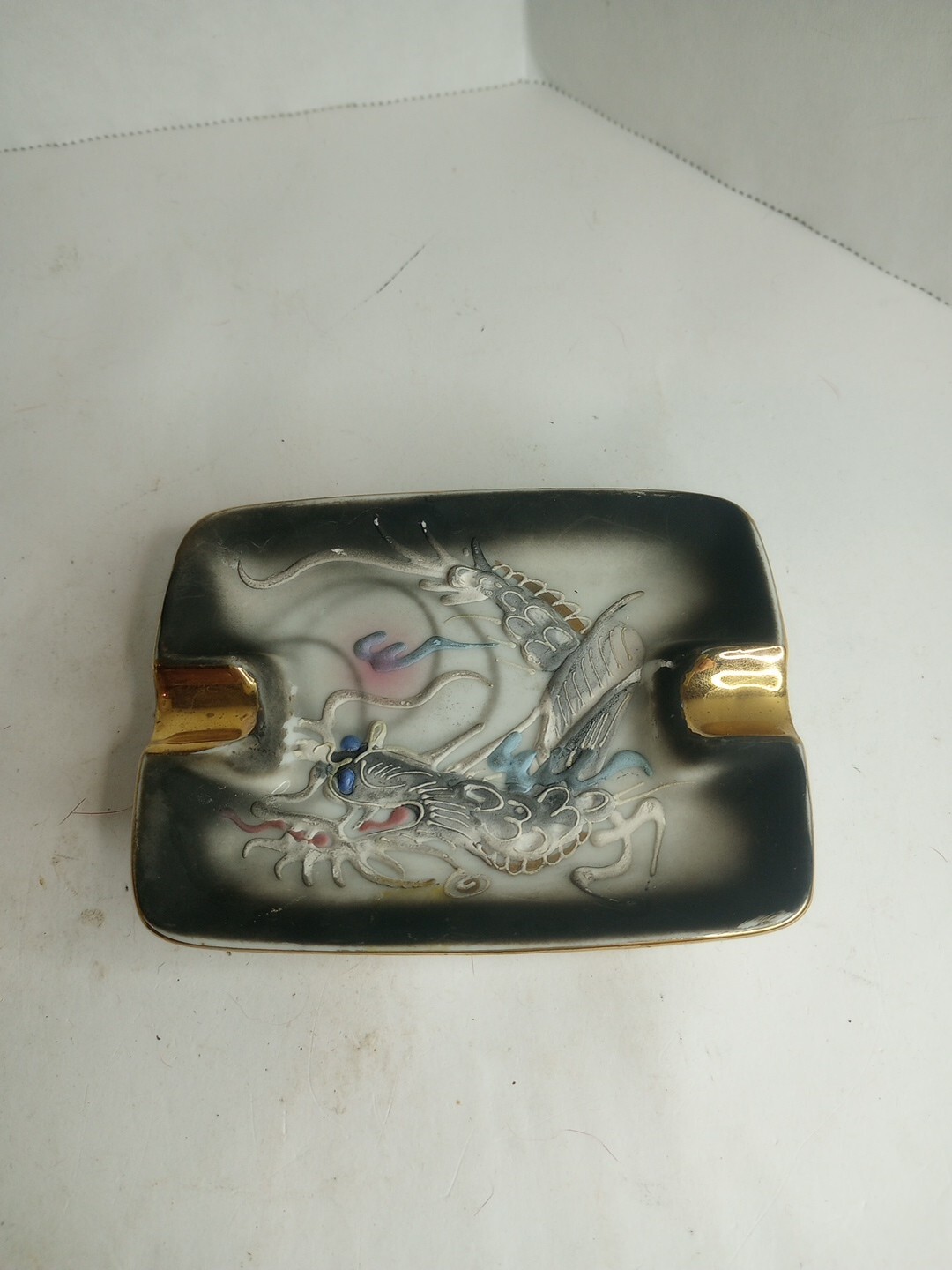 Moriage Dragonware Ashtray Made in Japan, Vintage 