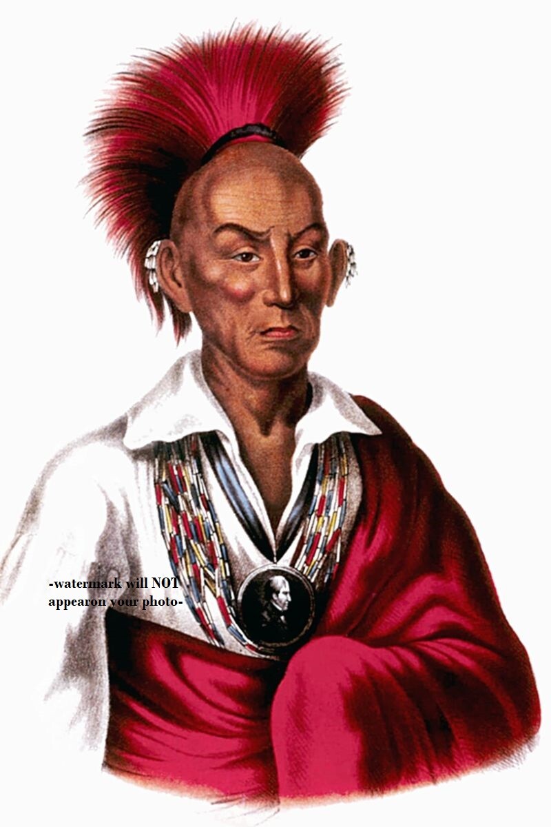 Chief Black Hawk PHOTO Portrait Art Sauk Leader Indian Native American Warrior