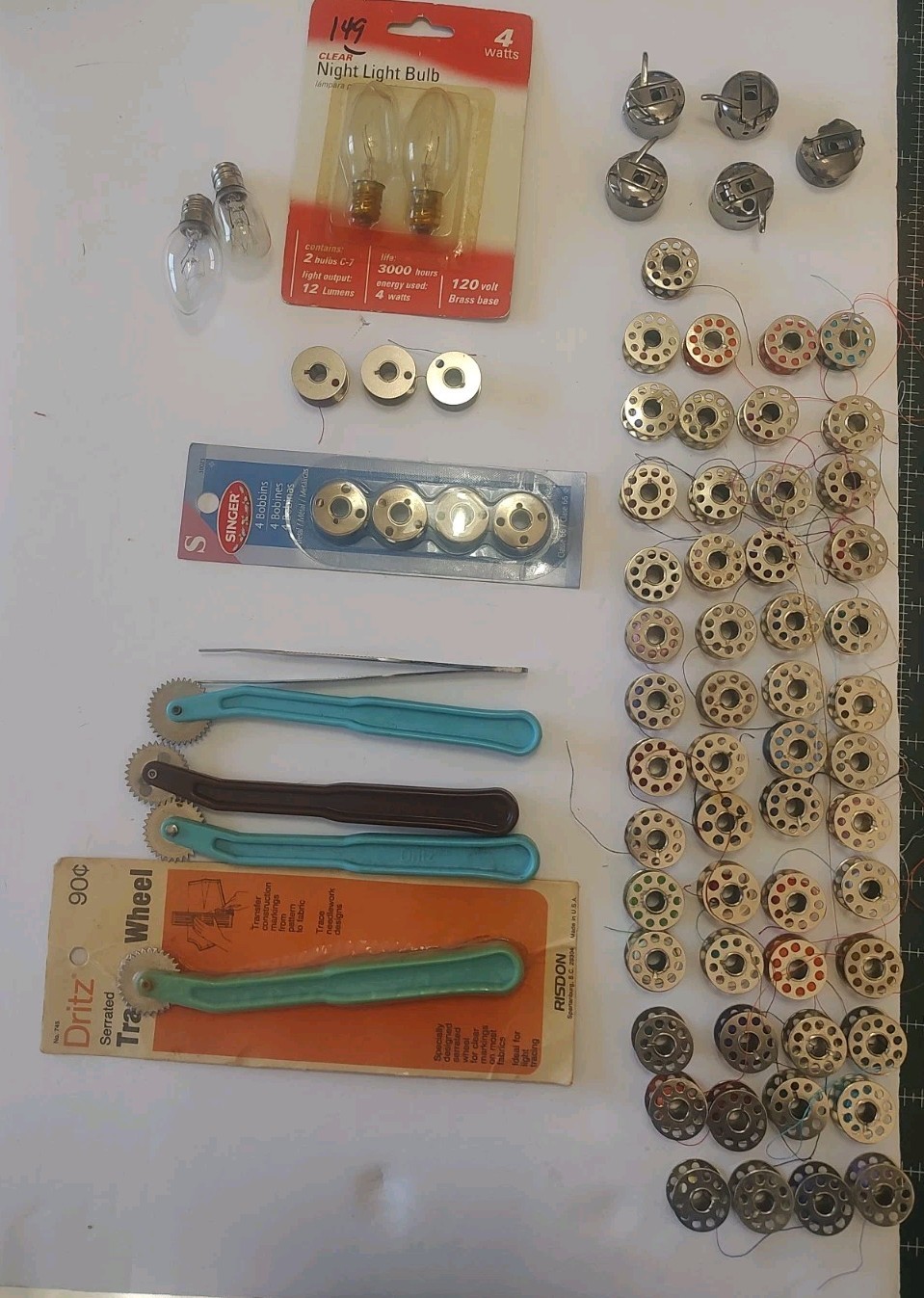 Vintage Sewing Machine Singer,Dressmaker,Kenmore Accessories Bobbins Bobbin Case