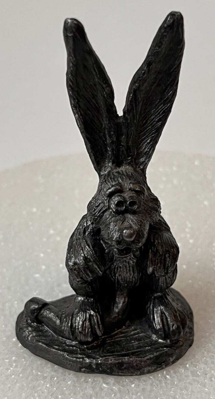 Handcrafted Solid Pewter Hare Bunny Rabbit Made in The USA
