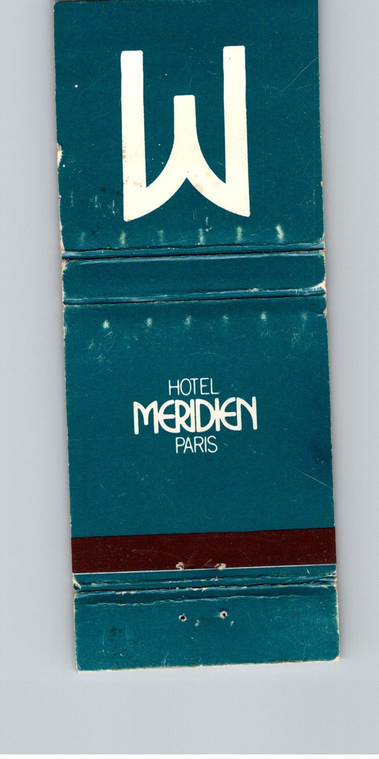 Hotel Meridien Paris 81 Gouvion Saint Cyr Paris Vintage Matchbook Cover TMM17-8