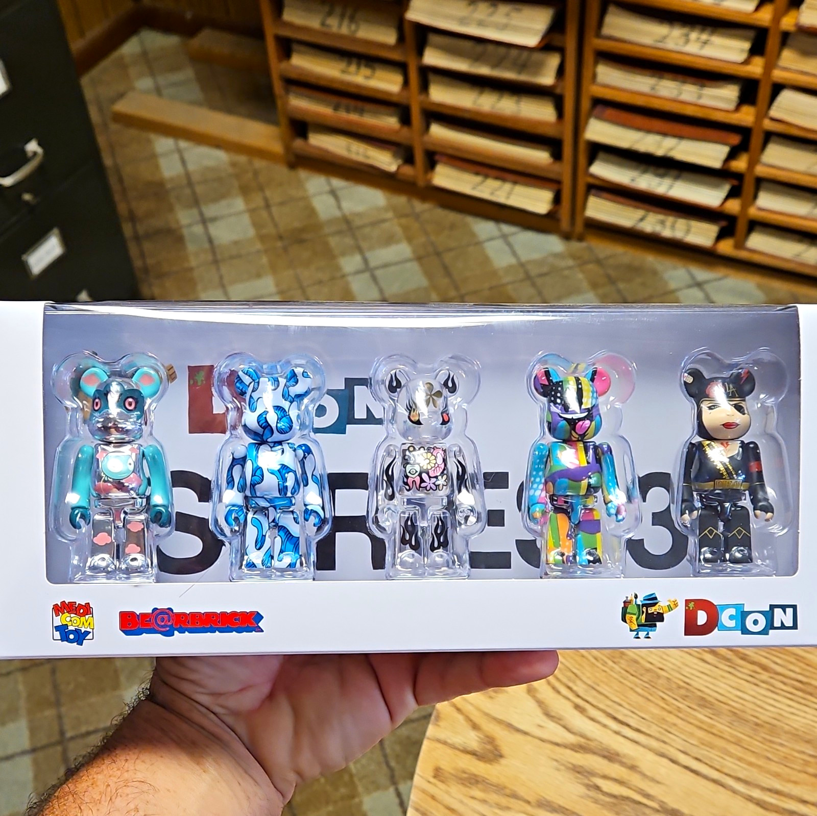Medicom Toy BE@RBRICK DesignerCon DCON Artist Series Three 5pc Figure Set SEALED