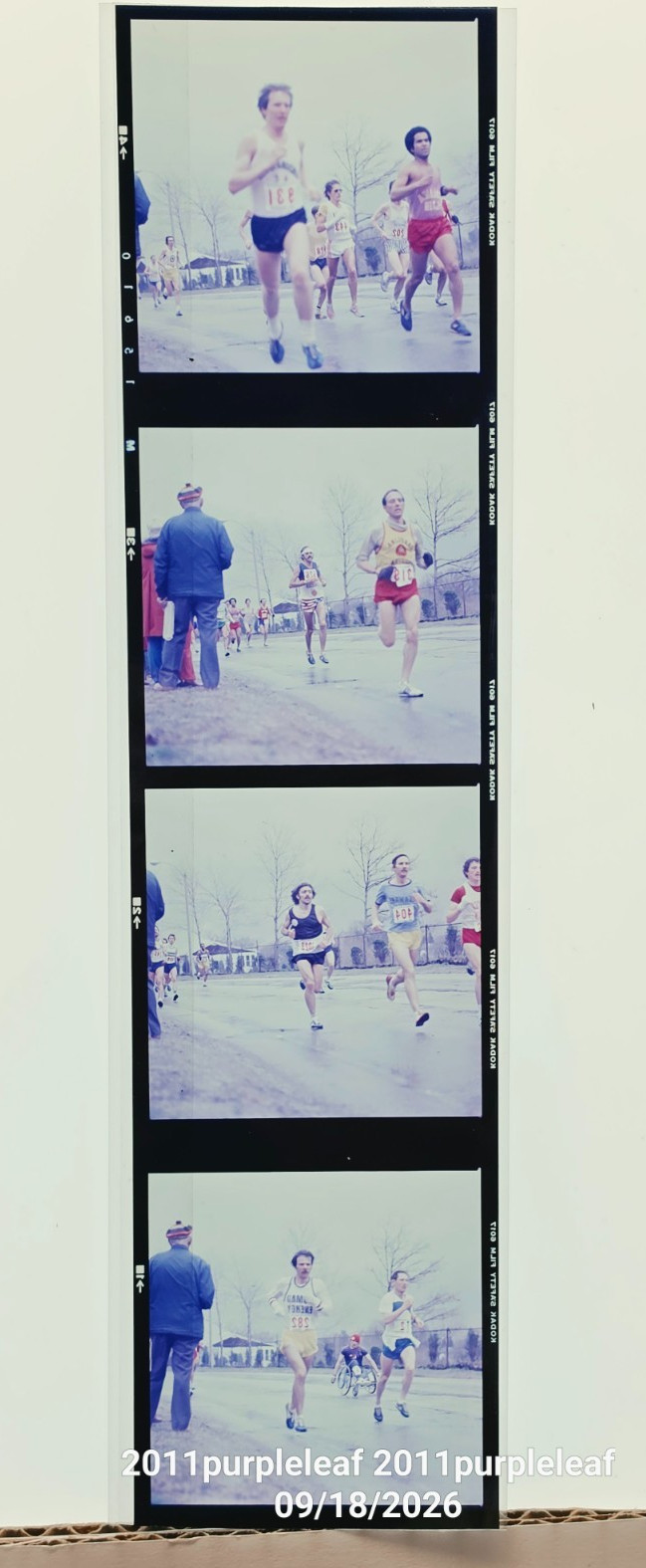 Vintage 1977 Boston Marathon Original 35mm Negatives Strip Running History 70s