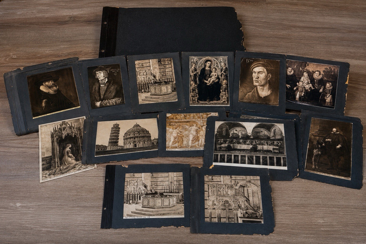 Antique Grand Tour Art Photo Album Bruckmann Jacquier Florence Pisa c.1897