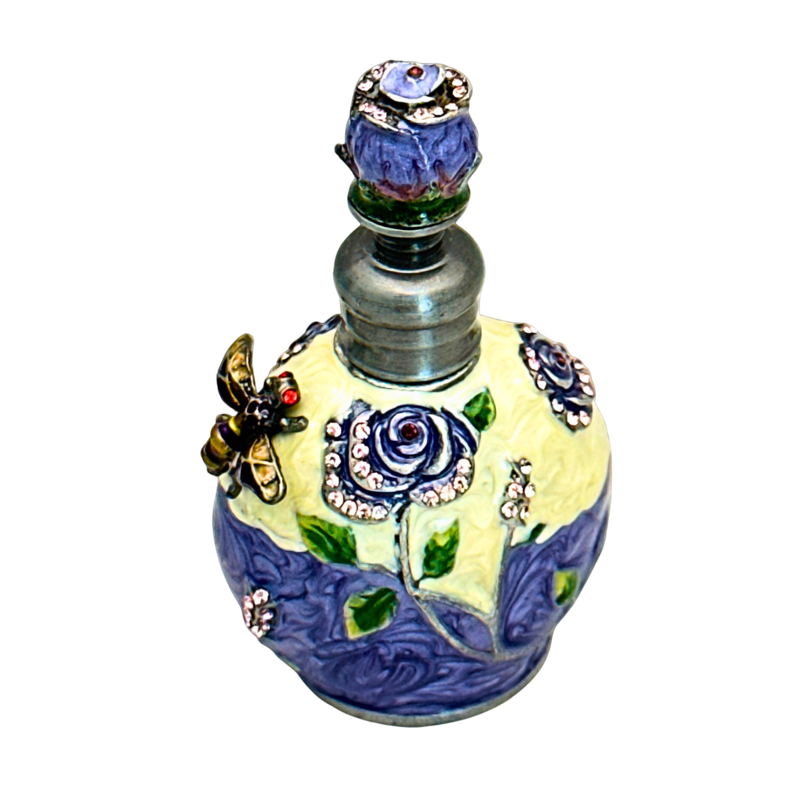 Evenchae Bee & Roses Glass Perfume Bottle, 6 ml, Empty - w/Gift Bag