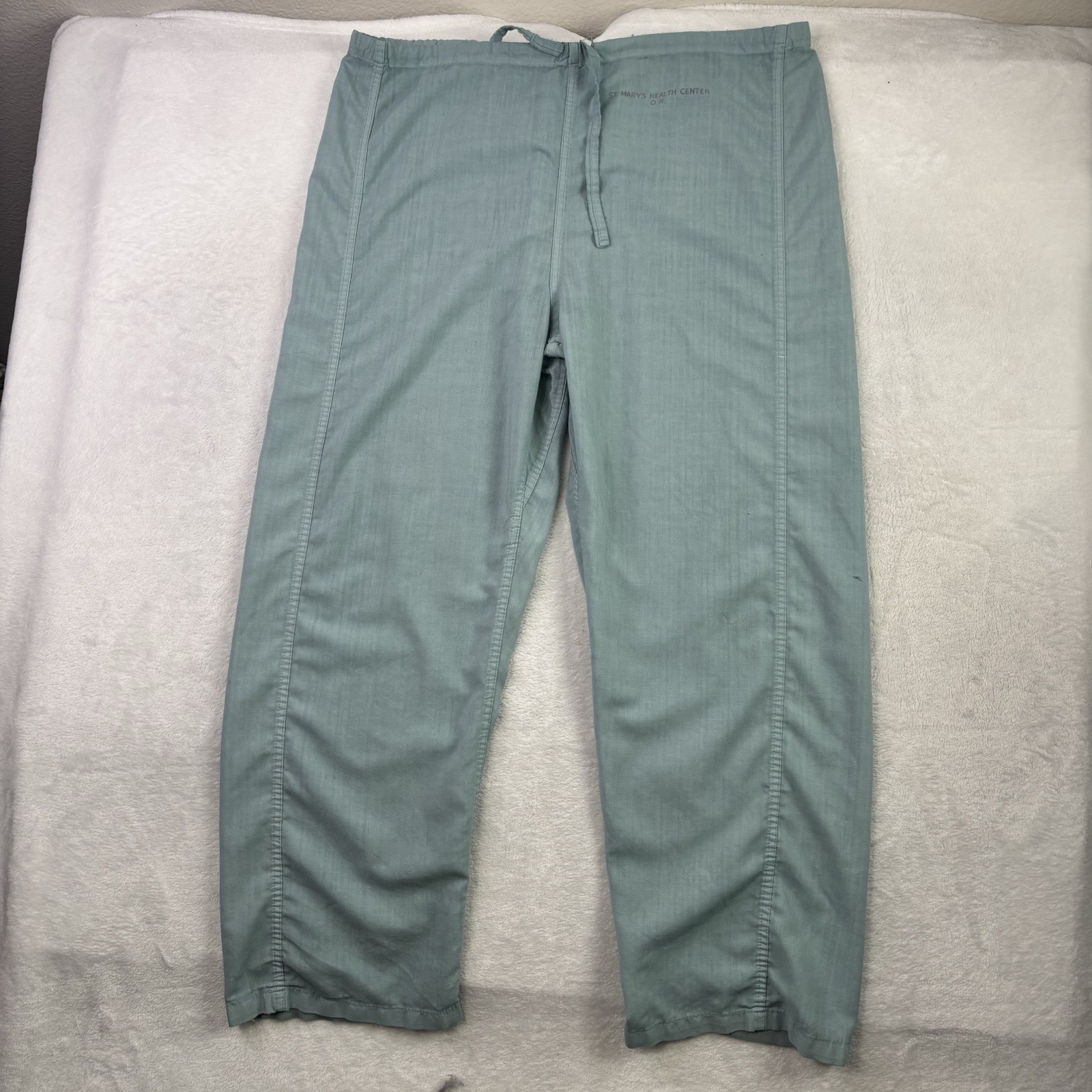 VTG 50s-70s St. Marys Health Center Hospital Medical Pants Blue Scrubs VTG 50s-70s St. Marys Health Center Hospital Medical Pants Blue Scrubs