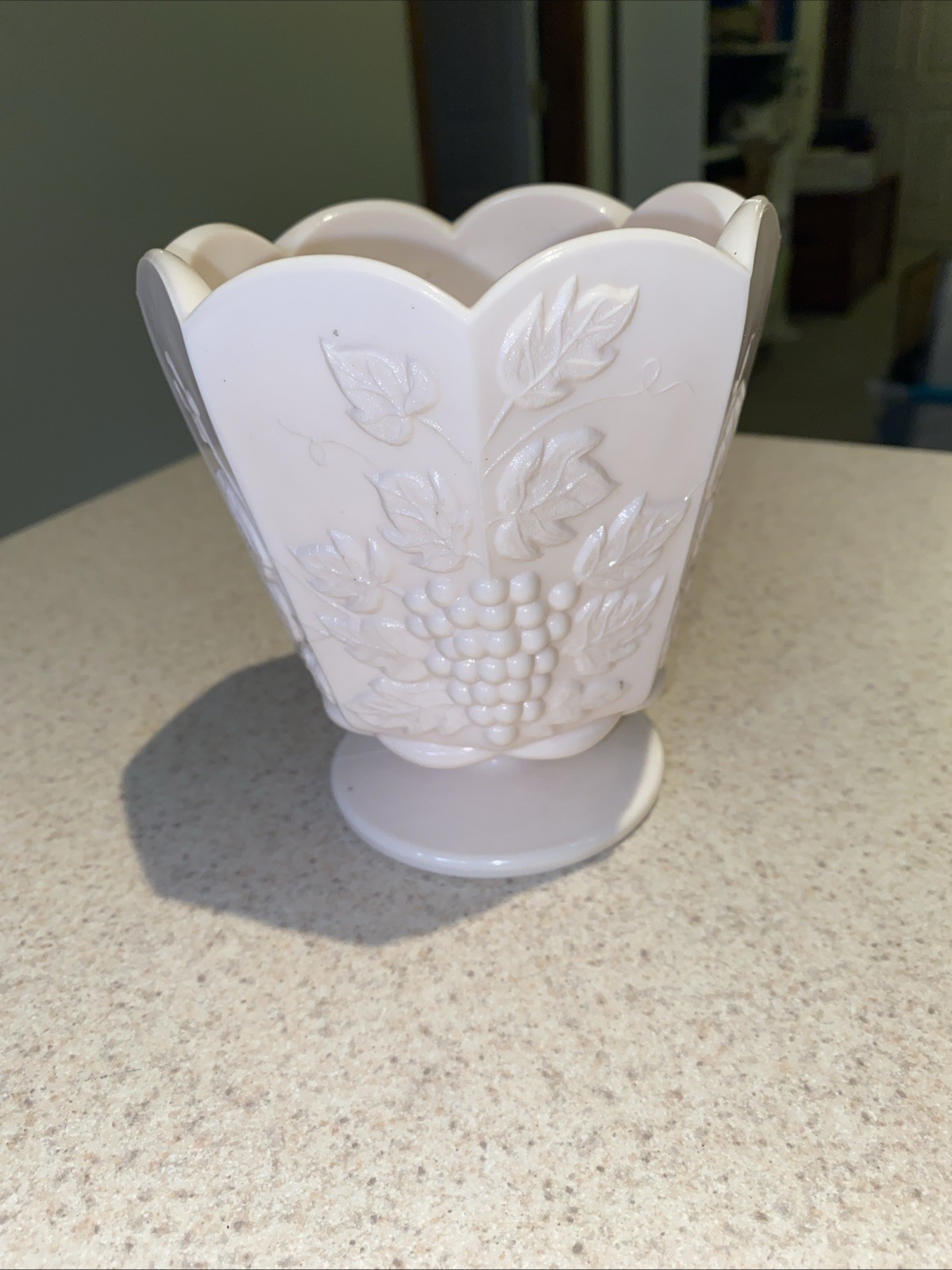 Napco Milk Glass Vase - Pink  