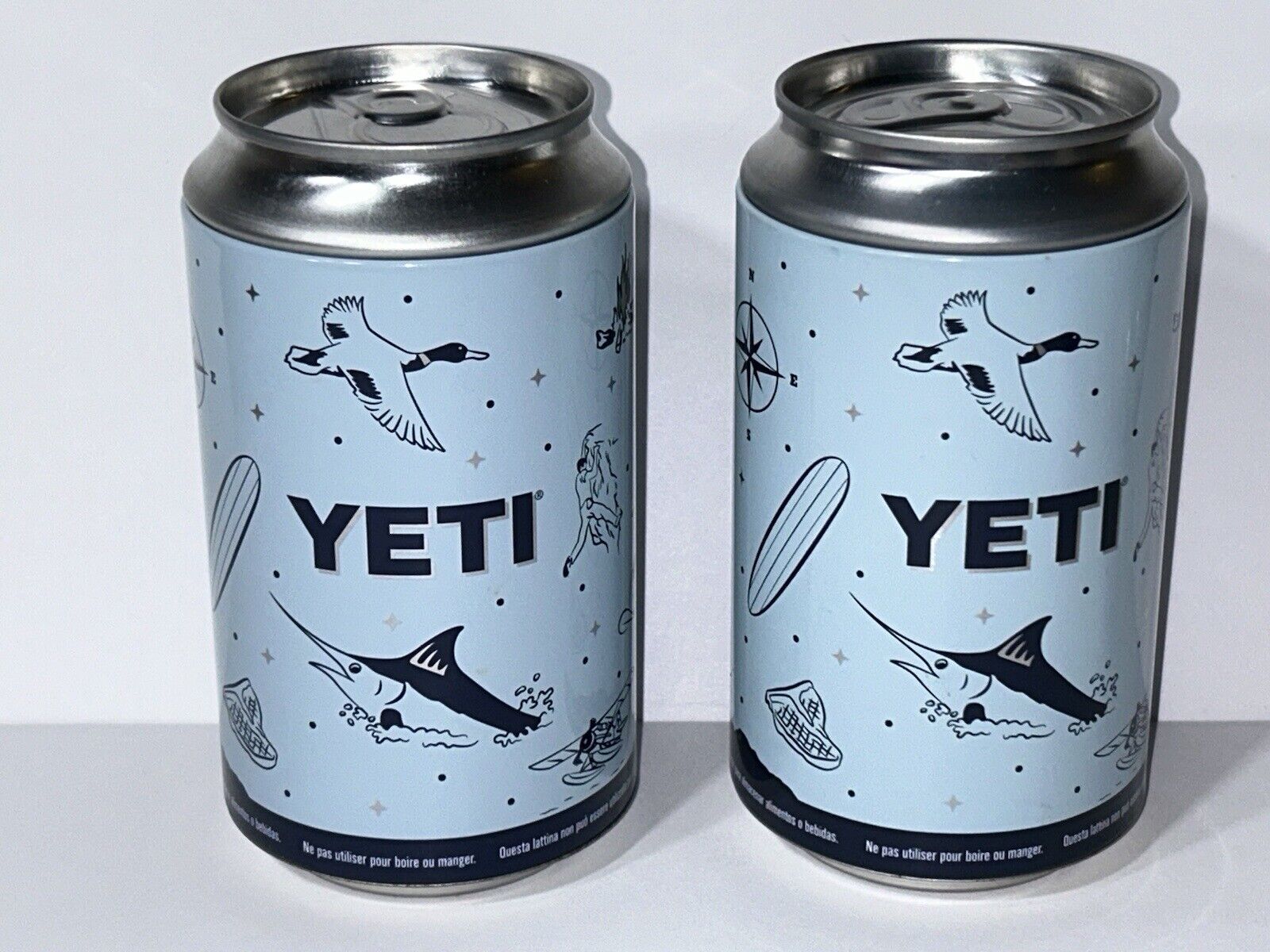 YETI Limited Edition Storage Cans 2 YETI Canisters Pop Top Cans YETI Lot of 2