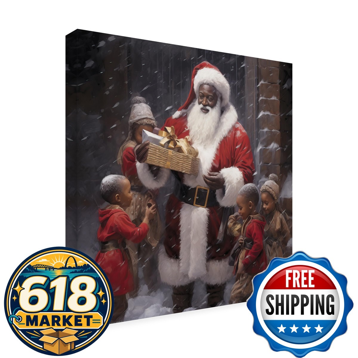 Trademark Fine Art Spirit of Christmas Wrapped Canvas 18x18 Trademark Fine Art Spirit of Christmas Wrapped Canvas 18x18
