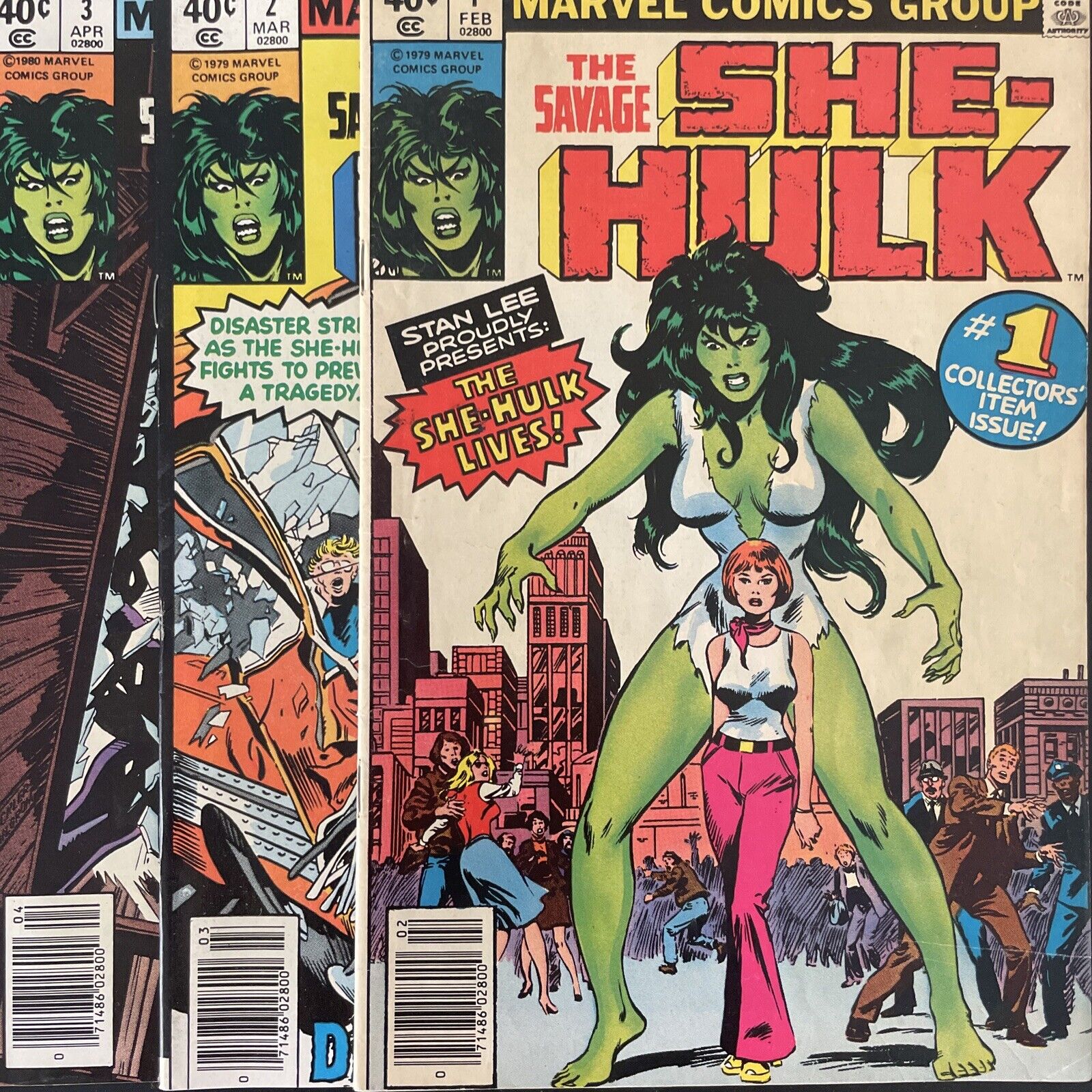 Savage She-Hulk #1 2 & 3 (Marvel) Newsstand 1st App & Origin Lot Of 3 Comics