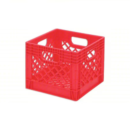 Orbis Dy16 Red Dairy Case/Dairy Crate 13 1/8 In L, 13 1/8 In W, 12 1/8 In H,