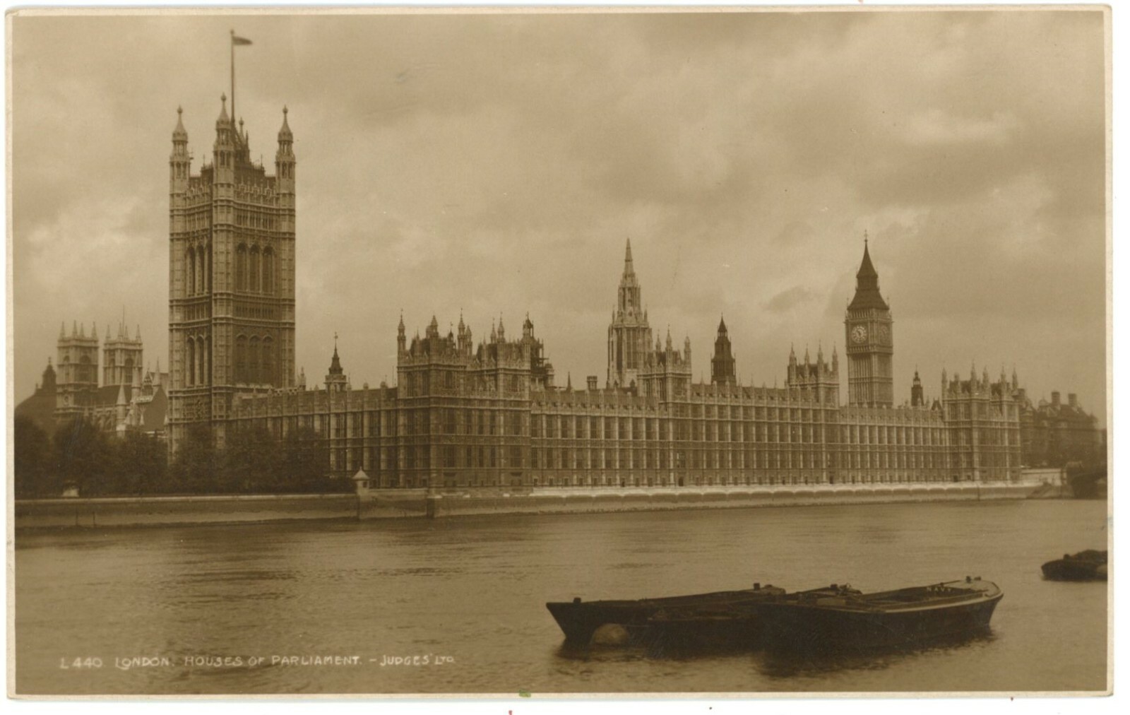 London England Houses of Parliament RPPC Real Photo Postcard Judges Ltd Unused