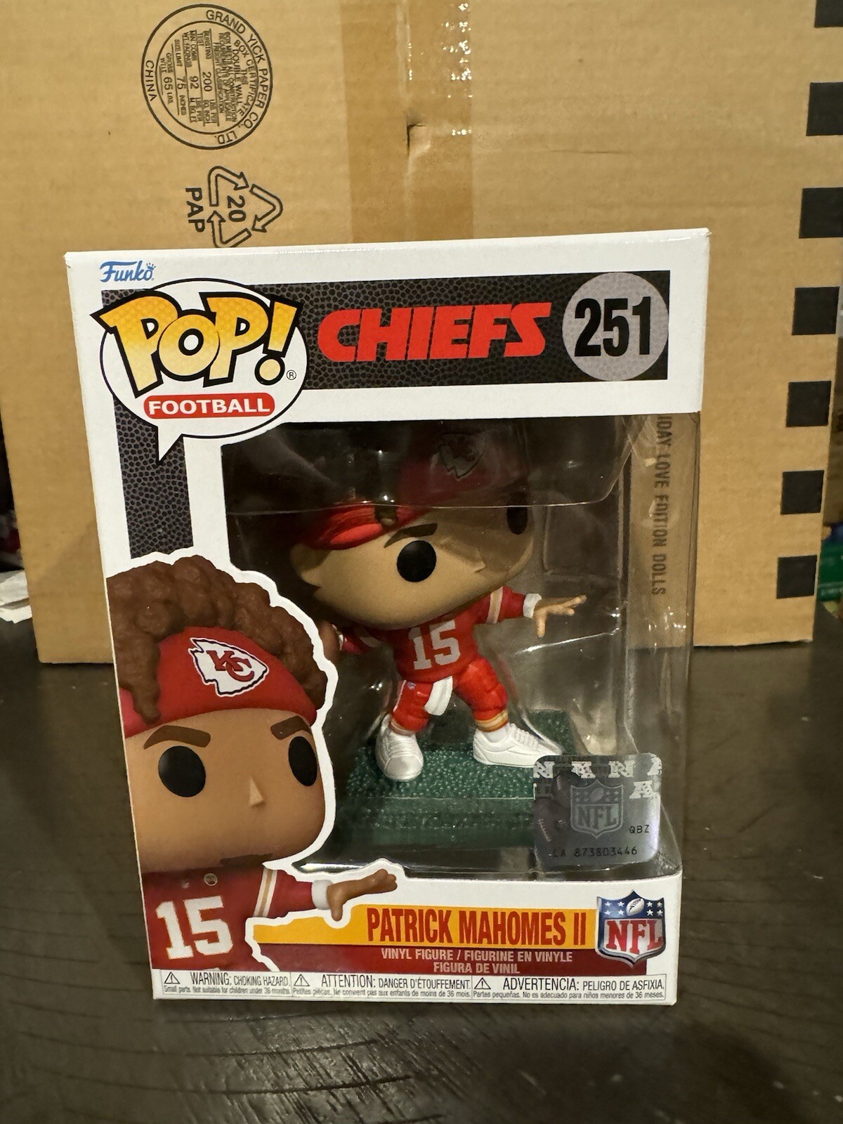 Funko Pop NFL Kansas City Chiefs Patrick Mahomes II (2023) Vinyl Figure #251