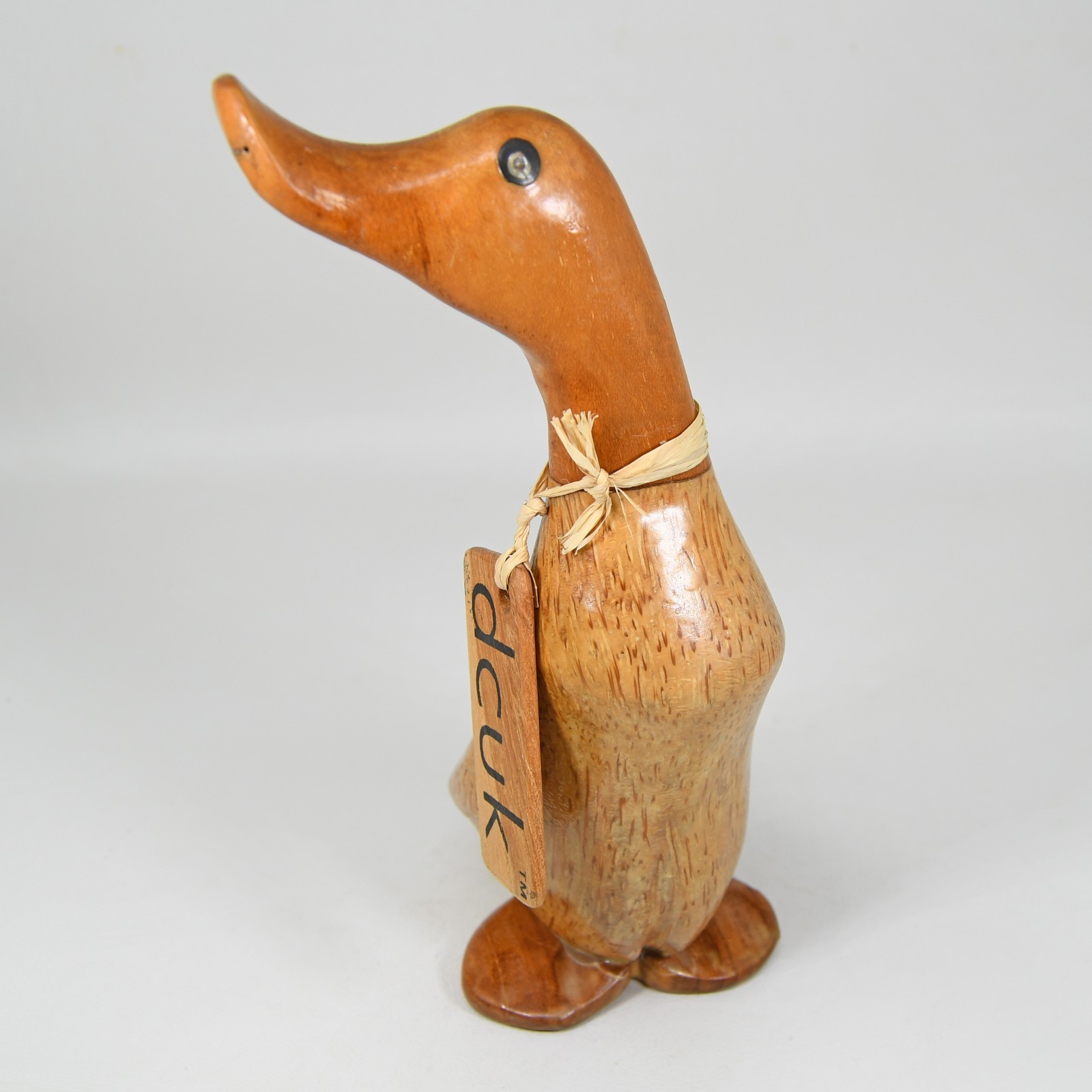 DCUK Original Wooden Duck Company Hand Carved Bird Sculpture My Name is Eddie