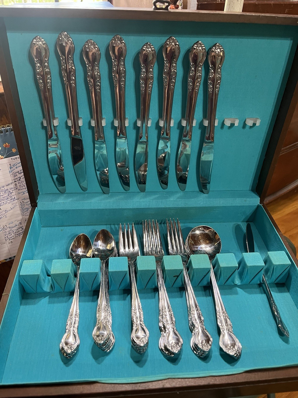 41 PCS Nasco Elizabethan II Stainless Flatware