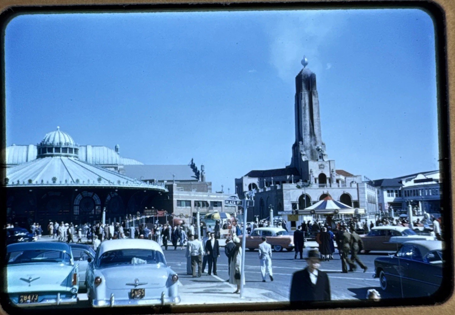 1950s Red Border Kodachrome Slide Atlantic City Boardwalk Convention Hall