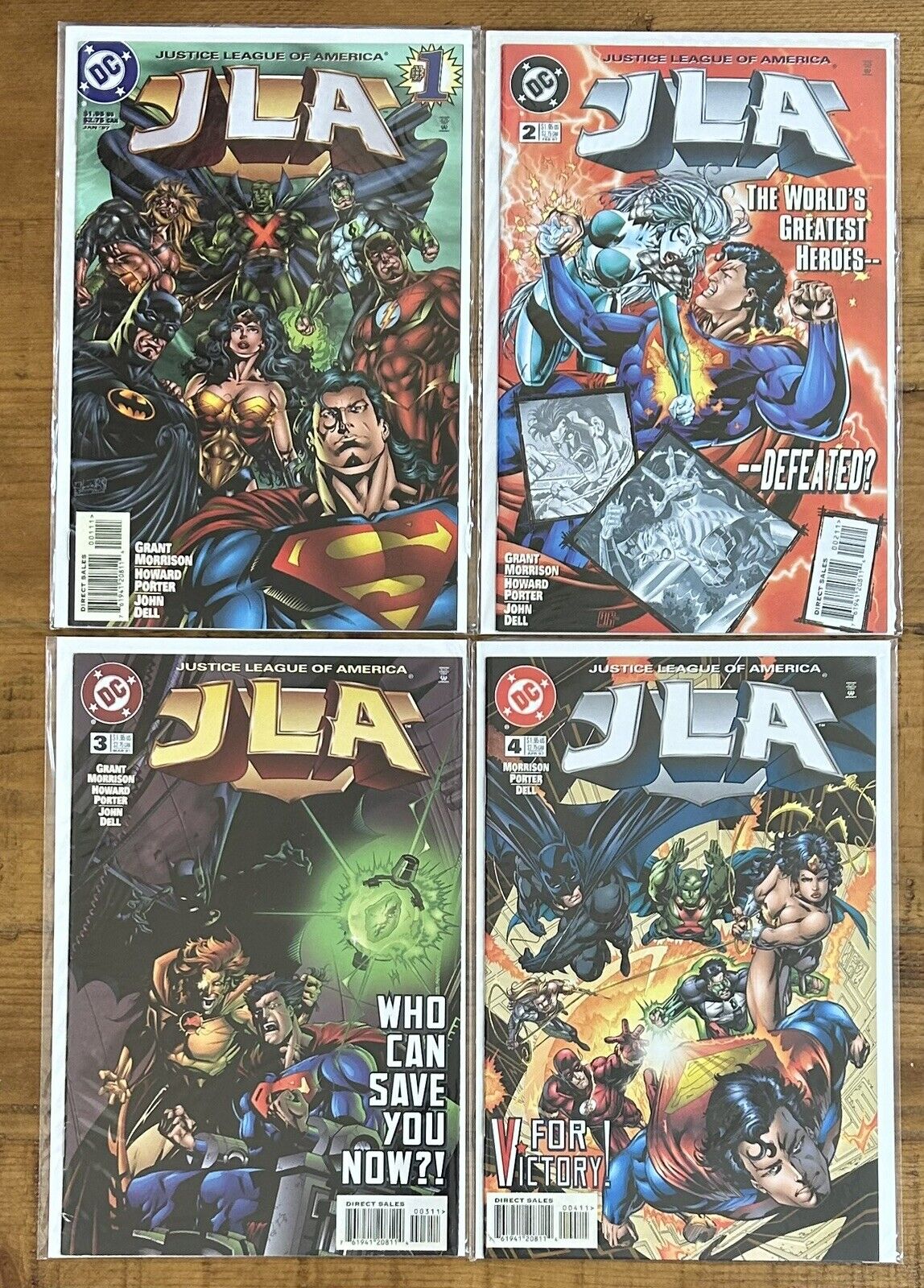 JLA #1,2,3,4 Justice League Of America Grant Morrison 1997 DC Comics Lot