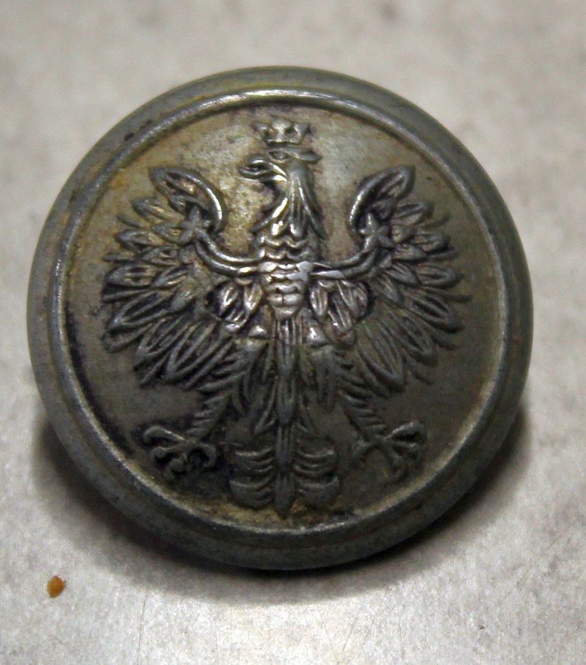 W2 Pre-1939 Polish Army Uniform Button Wz.28 Crowned Eagle tunic patern