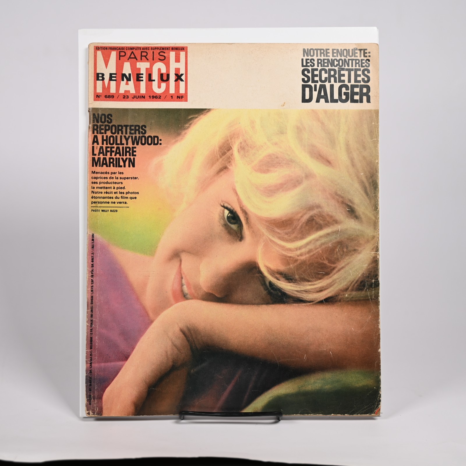 Marilyn Monroe 1962 Paris Match Benelux French Magazine June 23, No. 689 Vintage