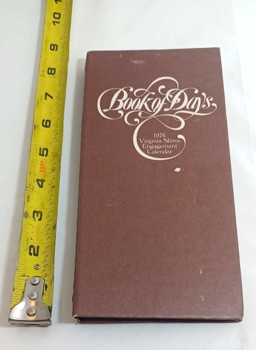 1976 Virginia Slims Book of Days Engagement Calendar Vintage Advertising Planner