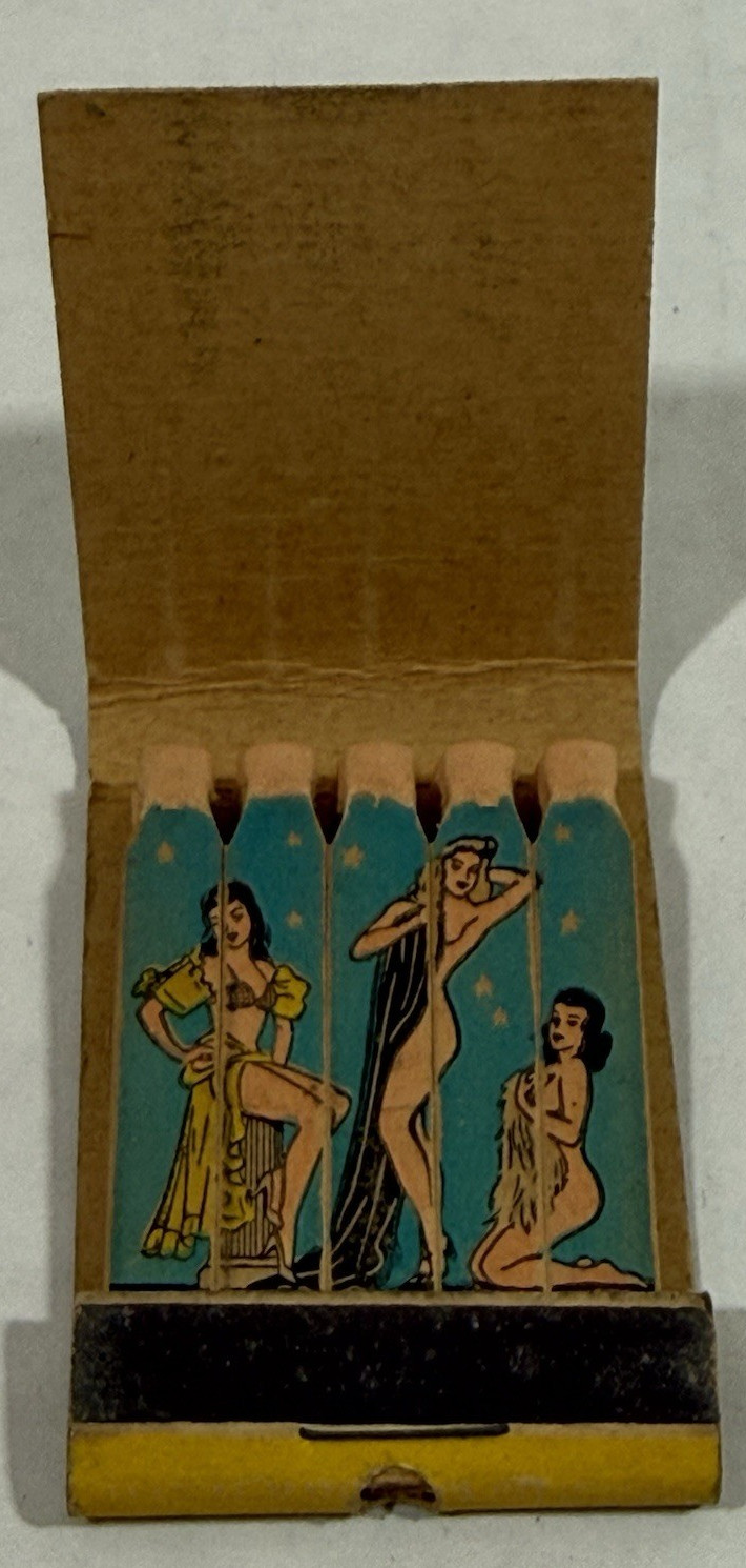 Florentine Gardens Cabaret Hollywood 1940s Unstruck Feature Matchbook Girls RARE