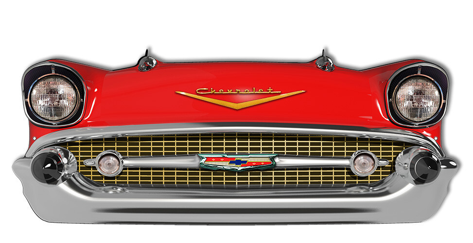 1957 RED CHEVY BEL AIR 24.5\