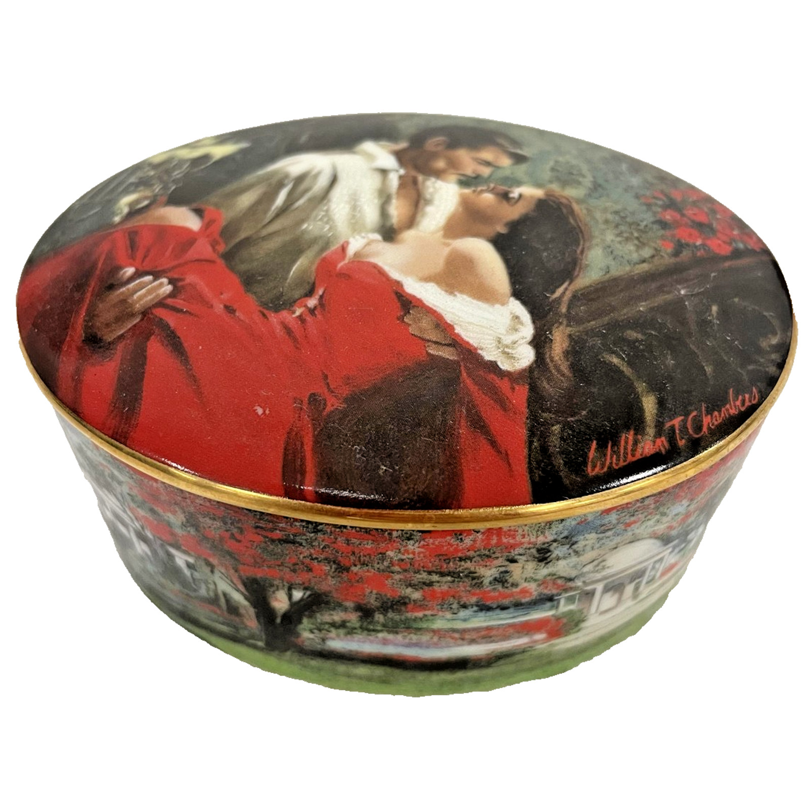 Vintage W.L. George 'Scarlett & Rhett' Gone With The Wind Music Box 1992