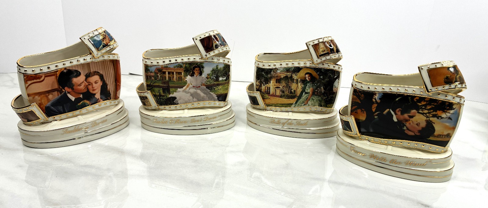 4 Gone With the Wind Bradford Exchange Porcelain Figurines  Scarlet O\'Hara