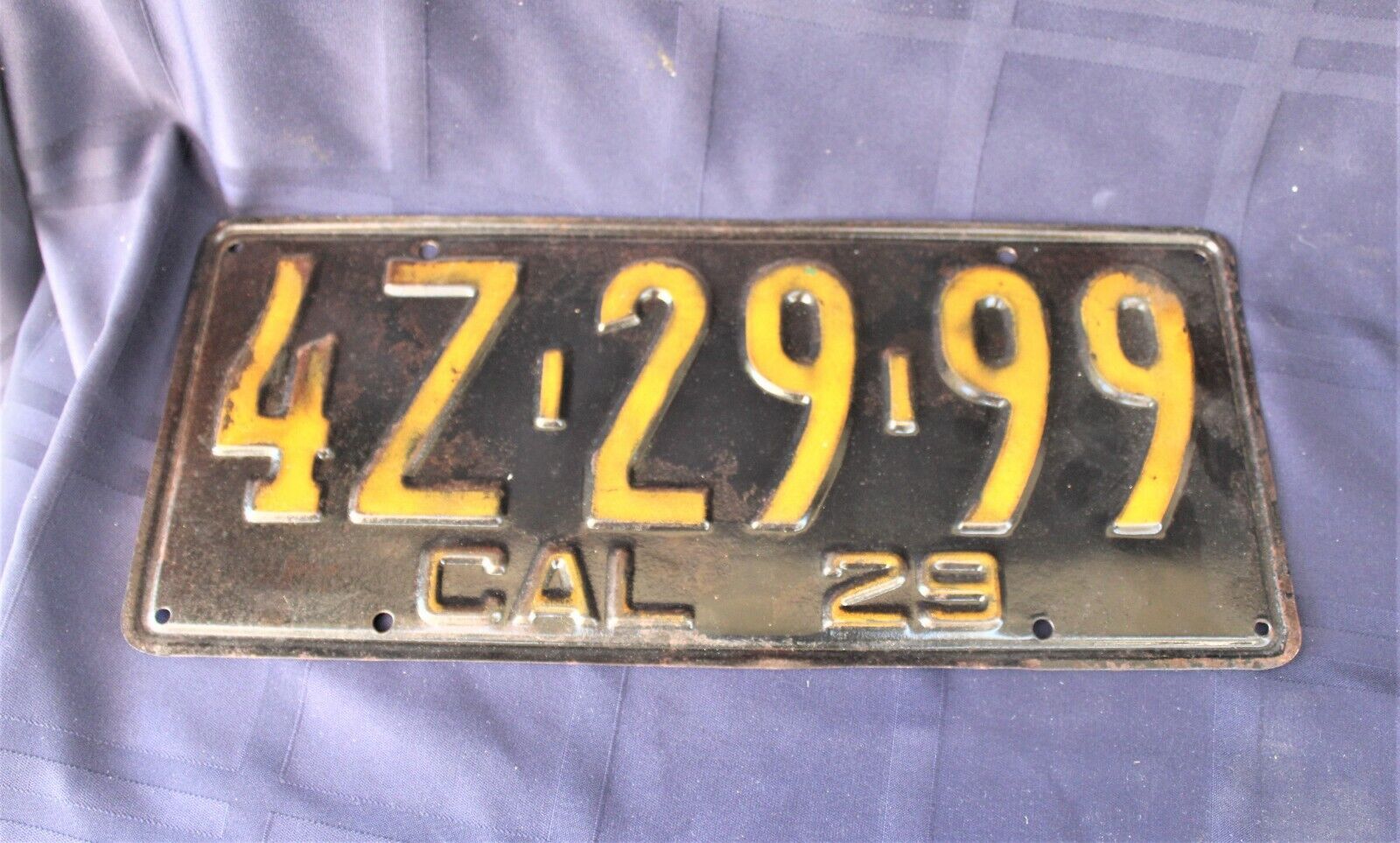 Vintage 1929 Cal California License plate Ford Model A Great # 29-99 Hot Rod