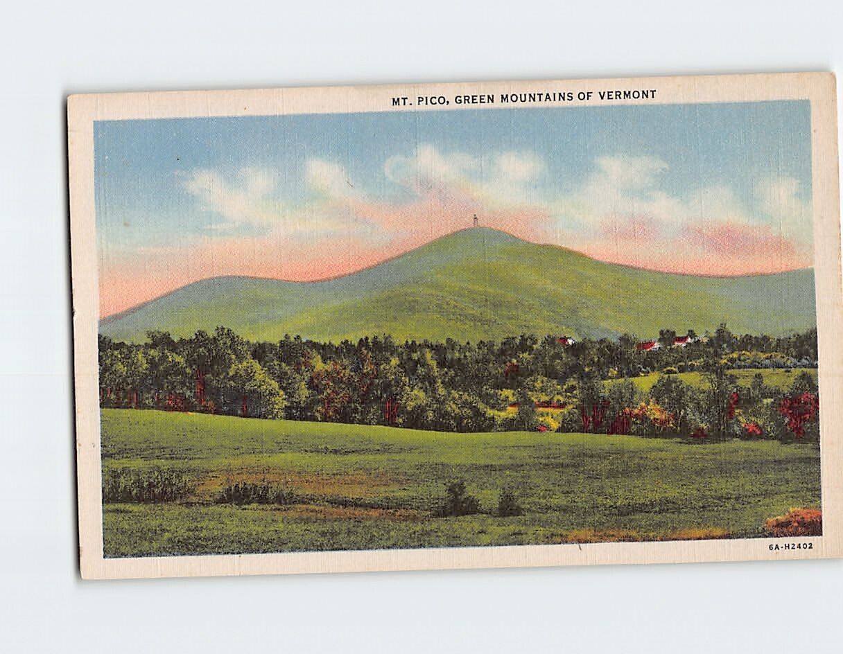 Postcard Pico Green Mountains of Vermont USA