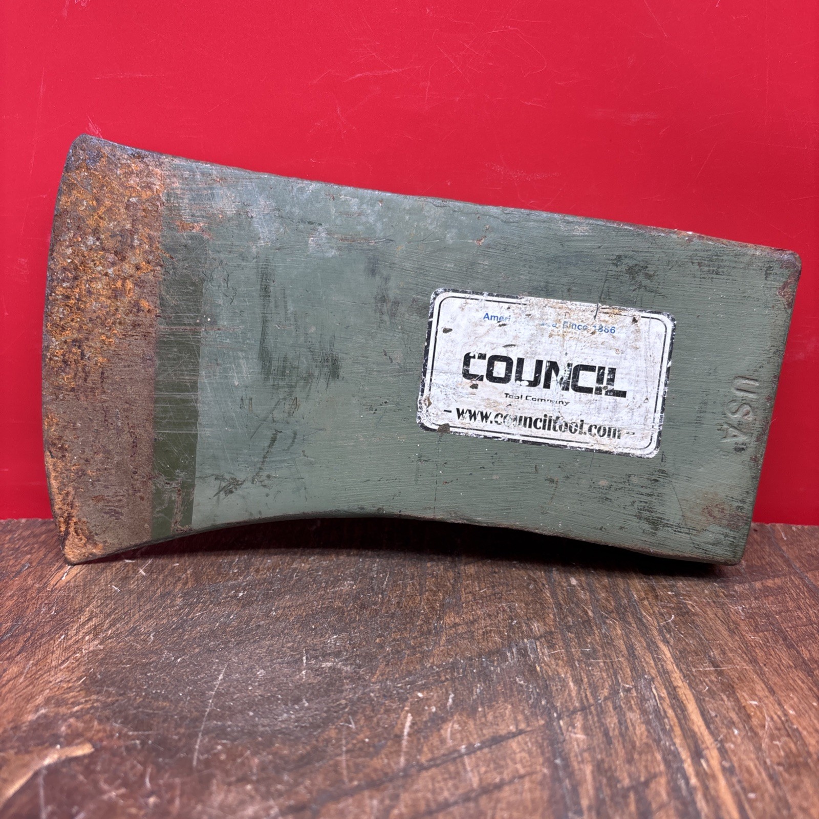 Vintage COUNCIL Single Bit Axe Head 4 Lbs / New M1 Military Issue Vintage COUNCIL Single Bit Axe Head 4 Lbs / New M1 Military Issue