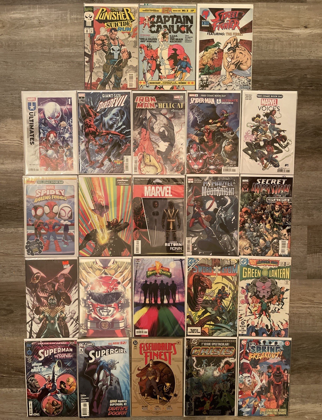  Marvel, DC, MALIBU, COMLEY COMIX Comic Lot (x23)—🔥Bagged & Boarded Bundle