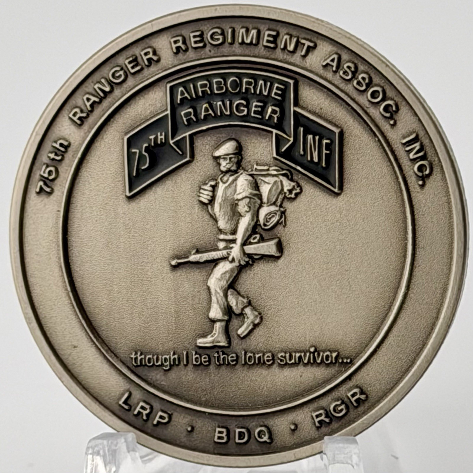 RARE 75th Ranger Regiment Association Challenge Coin LRP BDQ RGR Vietnam Ranger