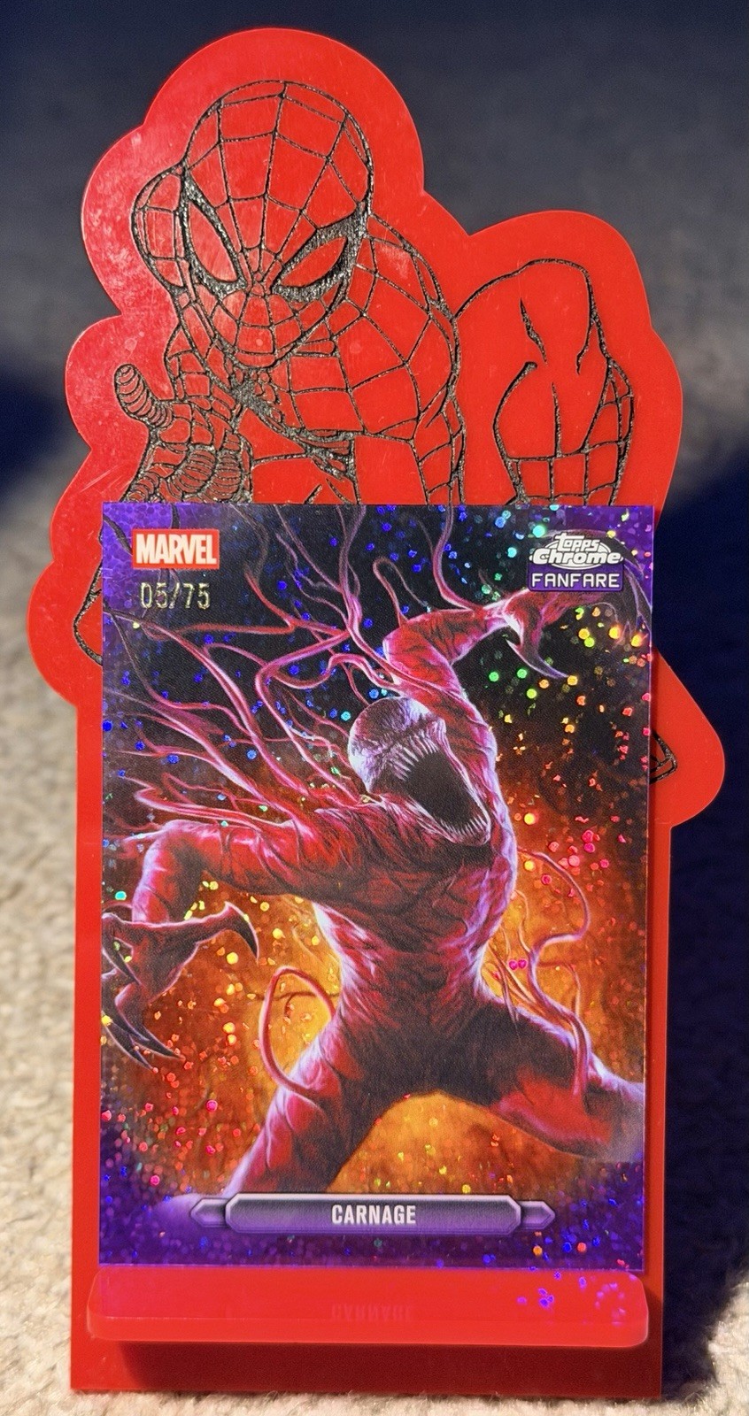 2026 Topps Chrome Marvel #FF-08 Carnage Fanfare Purple /75