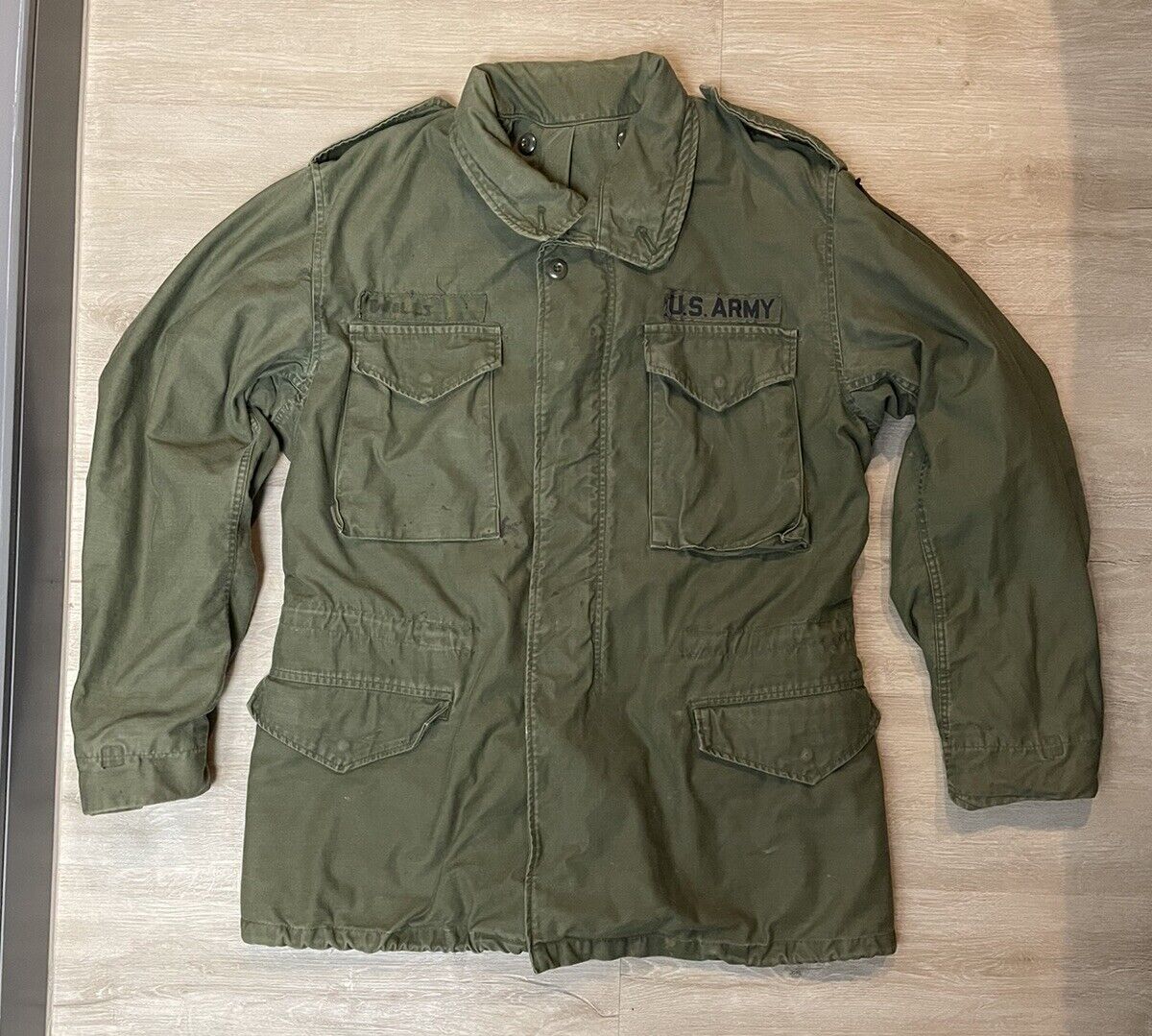 Vintage 70s Sateen OG 107 Jacket Mens Medium Regular Field Vietnam M65 Coat 