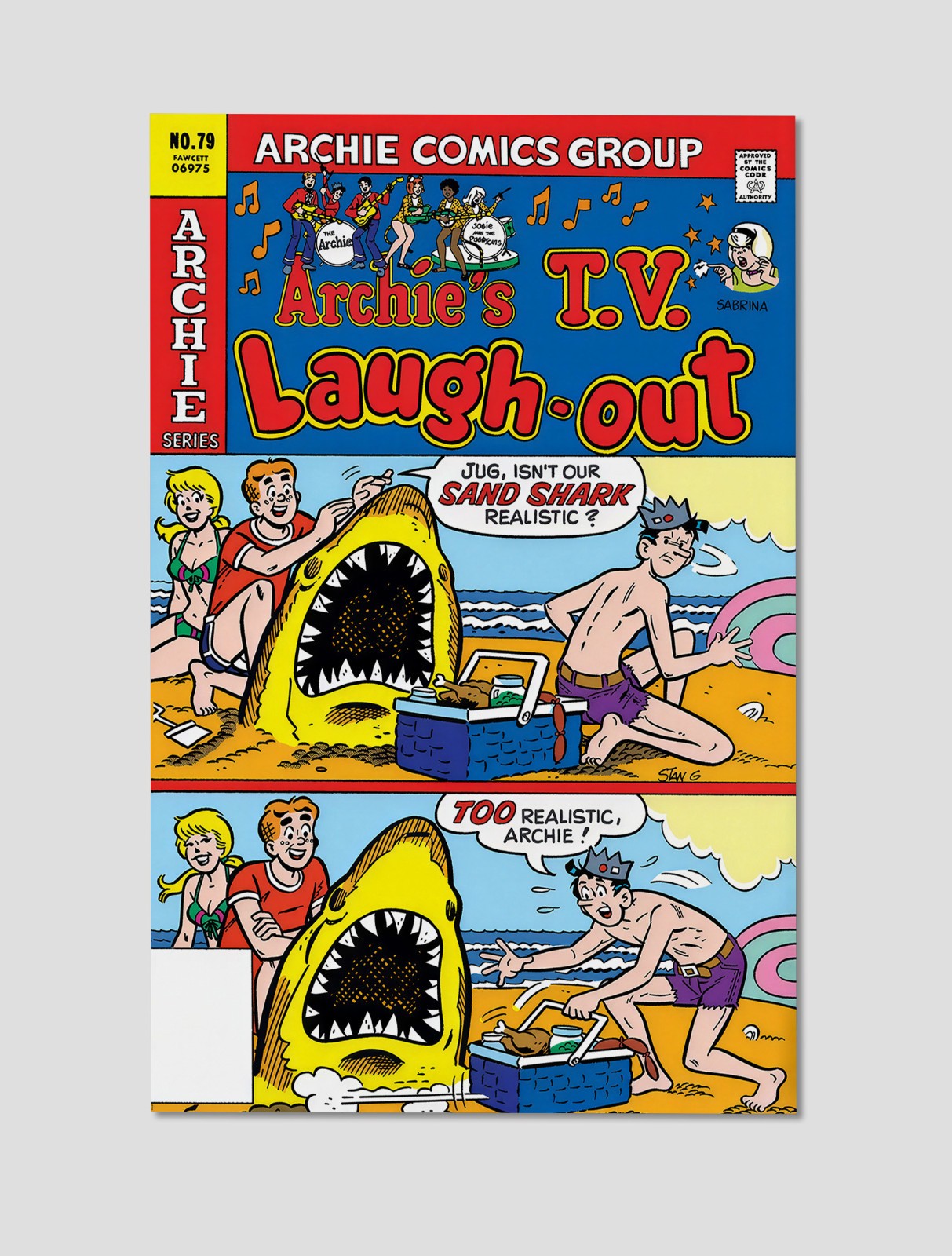 Archie's TV Laugh-Out Vintage Archie Comics Beach Humor Poster Art Print 11x17