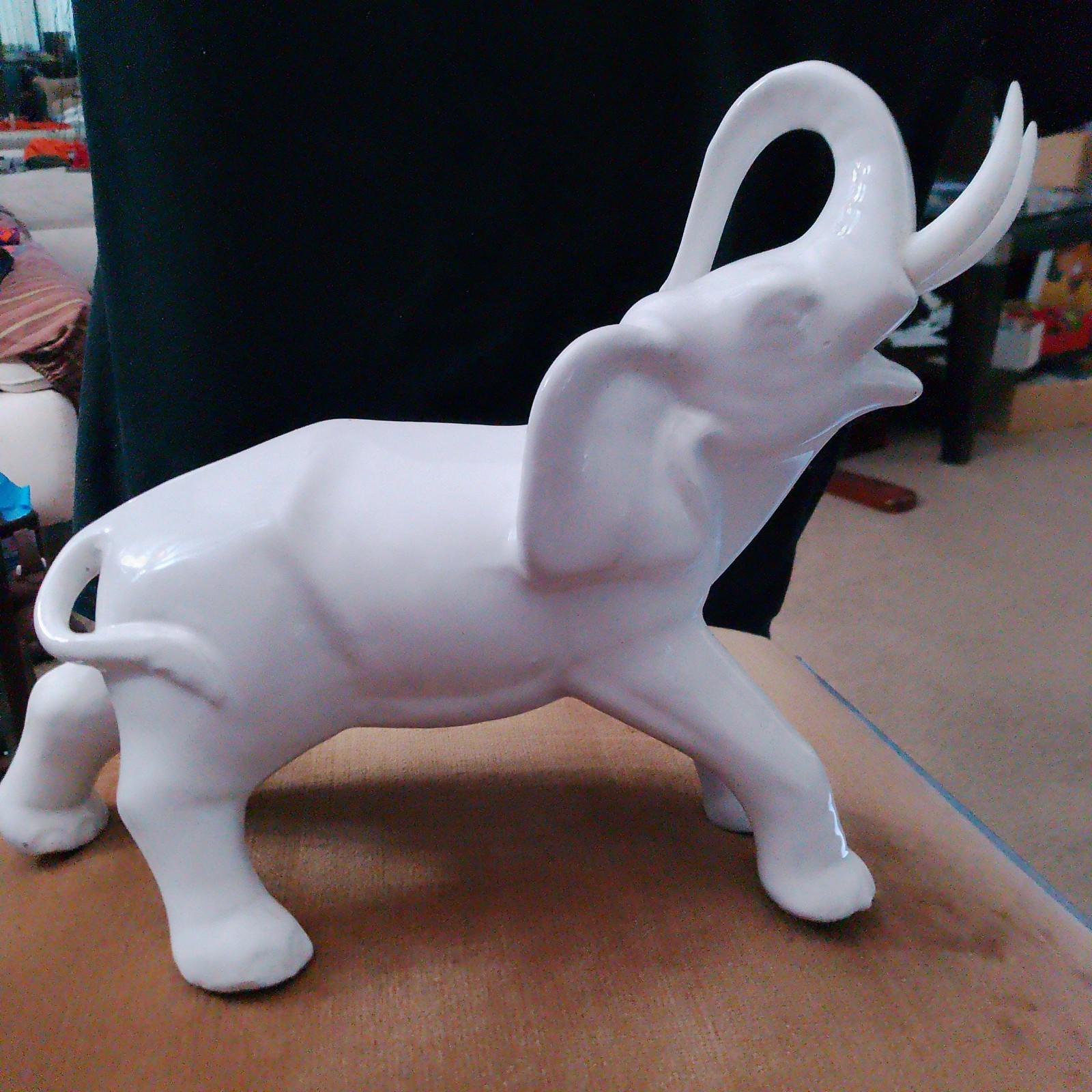 Elephant Figure White Porcelain PEREIRAS Made In Portugal Vintage 