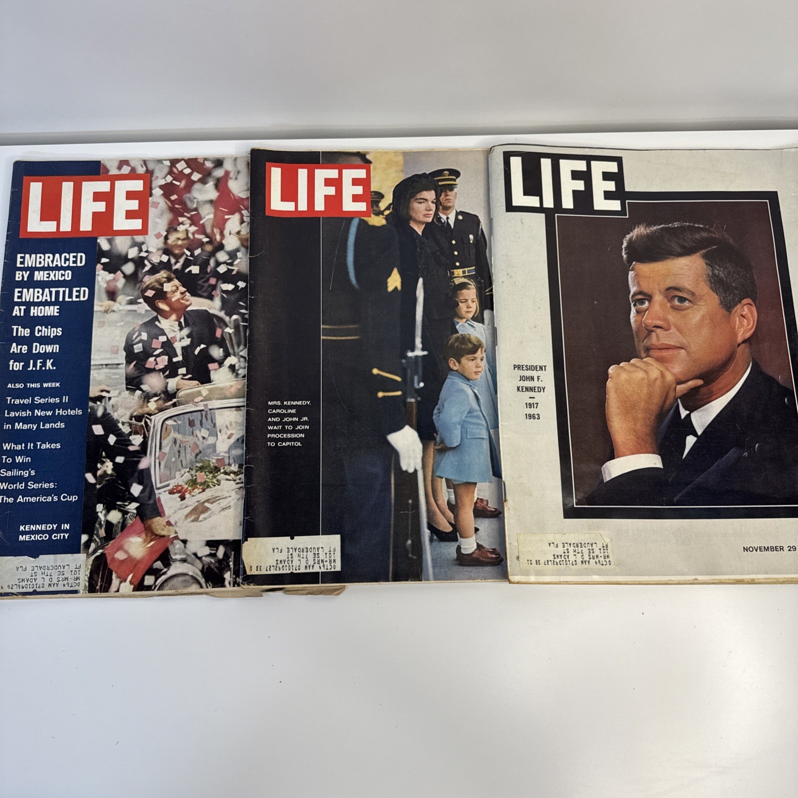 Vintage LIFE Magazines July 1962, Dec & Nov 1963 Kennedy Issues