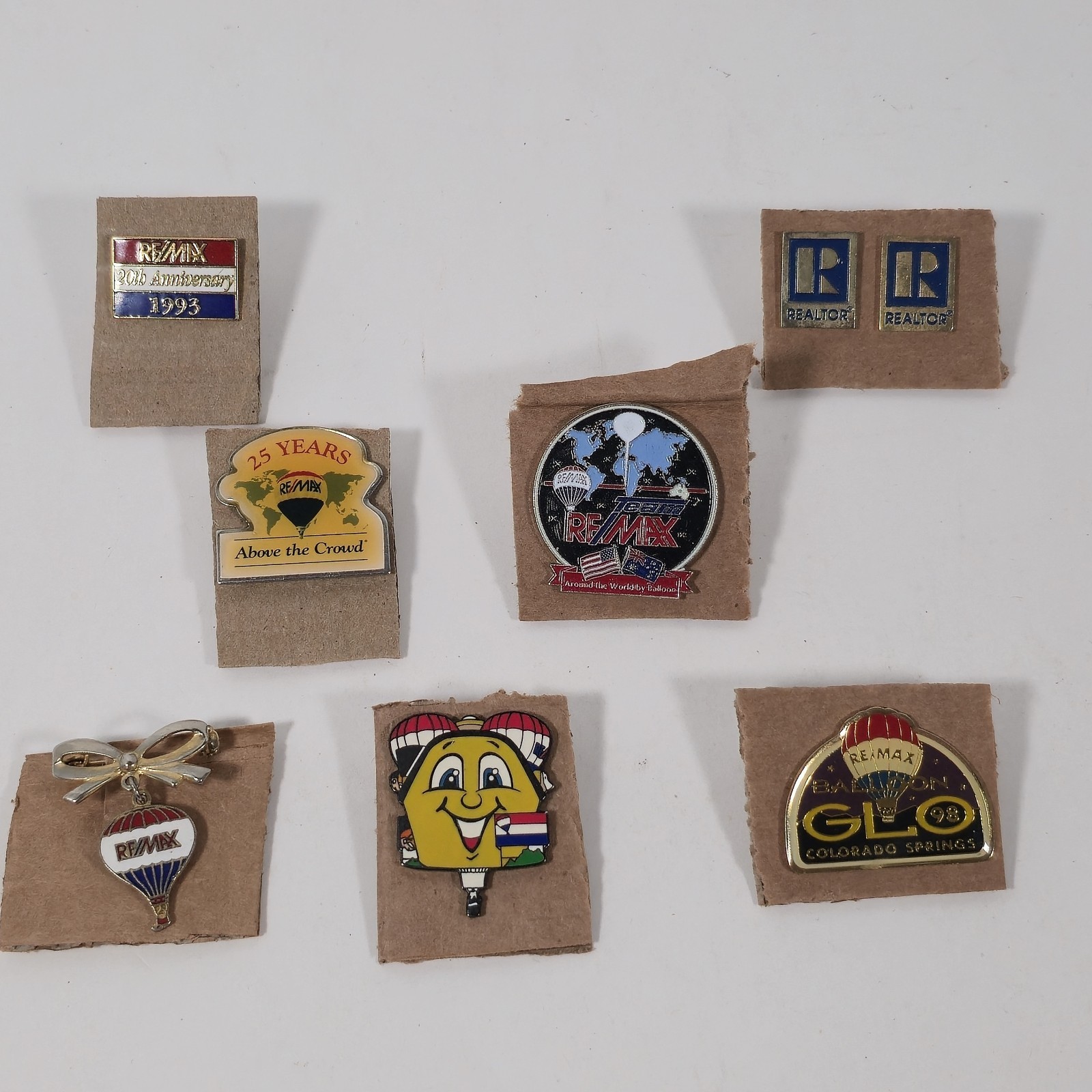 Vintage RE/MAX Realtor Lapel Pin Lot (8) Balloon Estate Advertising Pins 1990s