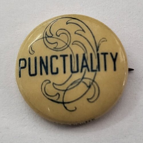 Vintage Punctuality Pin Public School Award 1920s Hammond Bros & Stephens