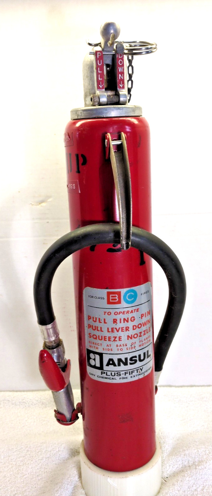 Vintage 1960's ANSUL Plus Fifty Class B C Dry Chemical Fire Extinguisher 🧯 🔥 Vintage 1960's ANSUL Plus Fifty Class B C Dry Chemical Fire Extinguisher 🧯 🔥