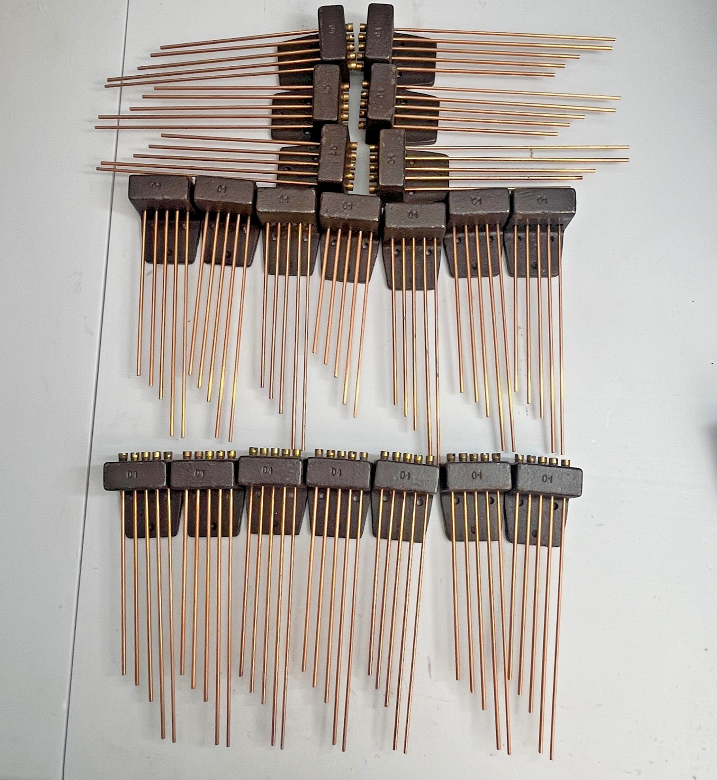 Vintage Clock Chime Assembly 5 Rods 